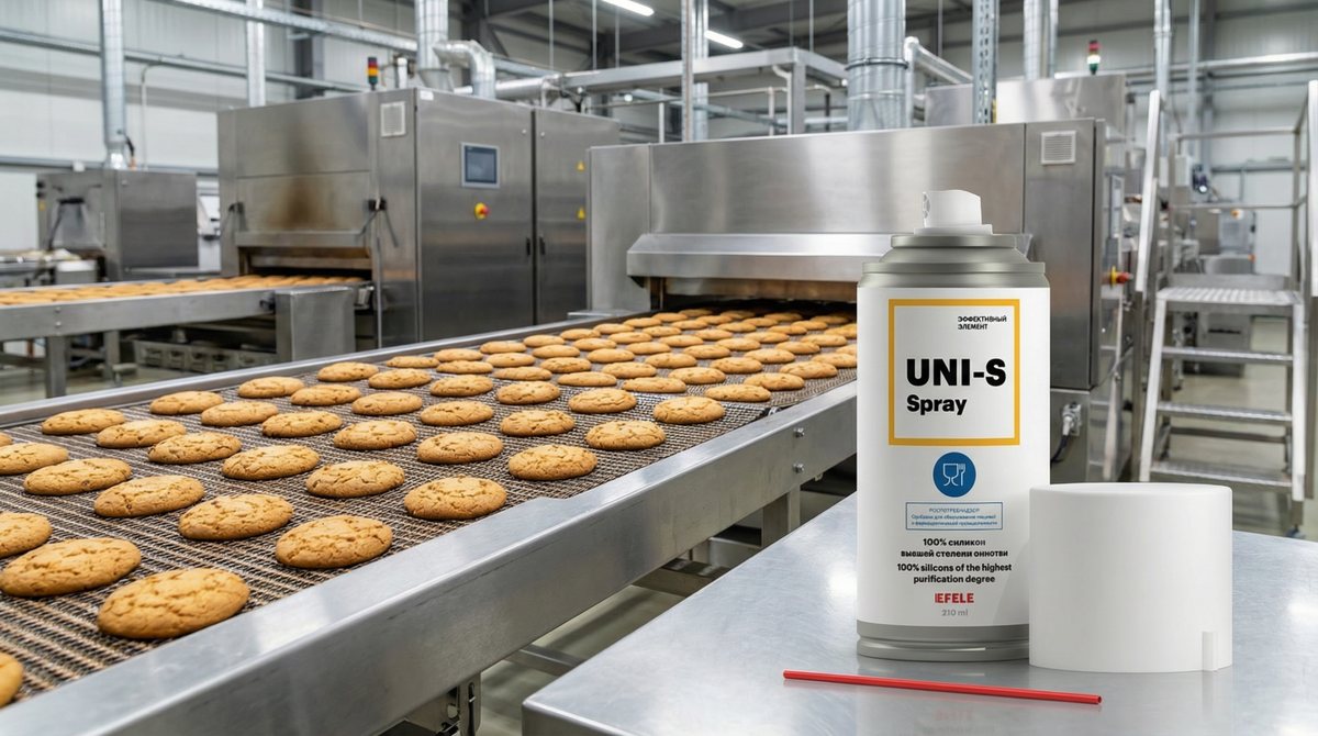 Силиконовая смазка EFELE UNI-S SPRAY получила пищевой допуск от Роспотребнадзора